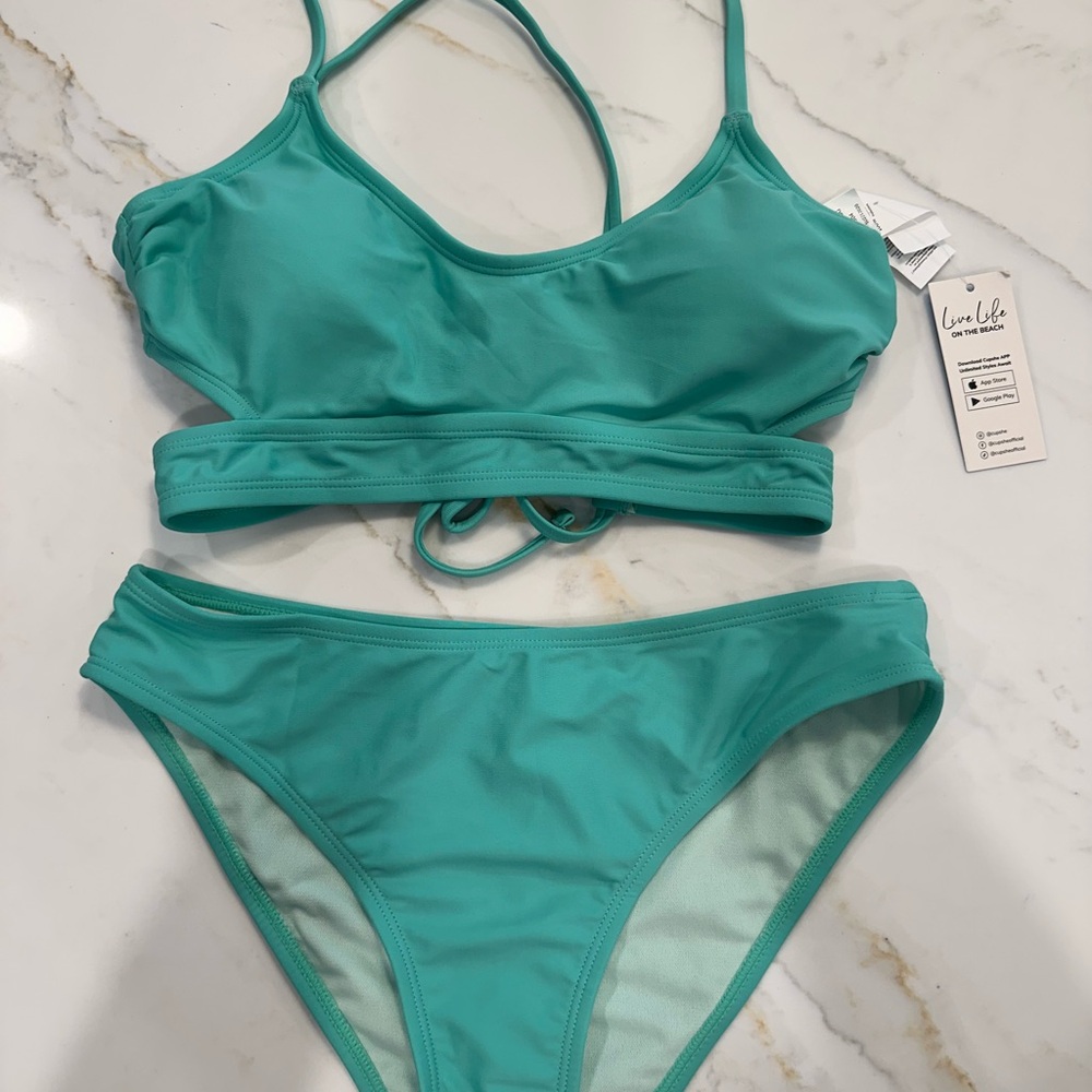Teal Bikini Set Sleek Modern Design